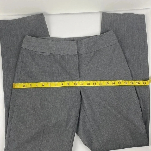 Gray mid rise slacks trouser straight leg formal office dress pants size6 - Picture 8 of 14